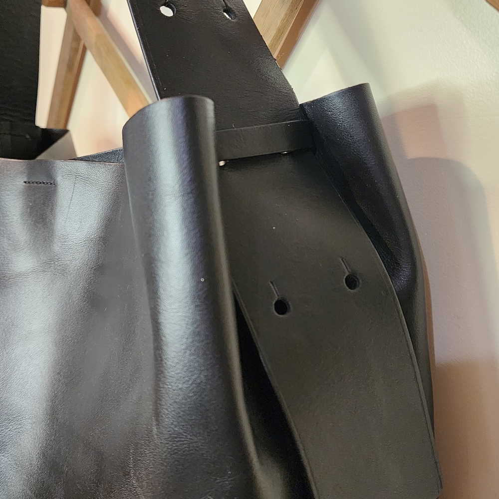 COS Black Leather Tote Bag - Picture 3 of 16